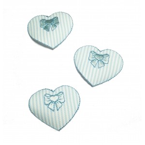 Marbet Iron-On Patch - Light Blue Heart